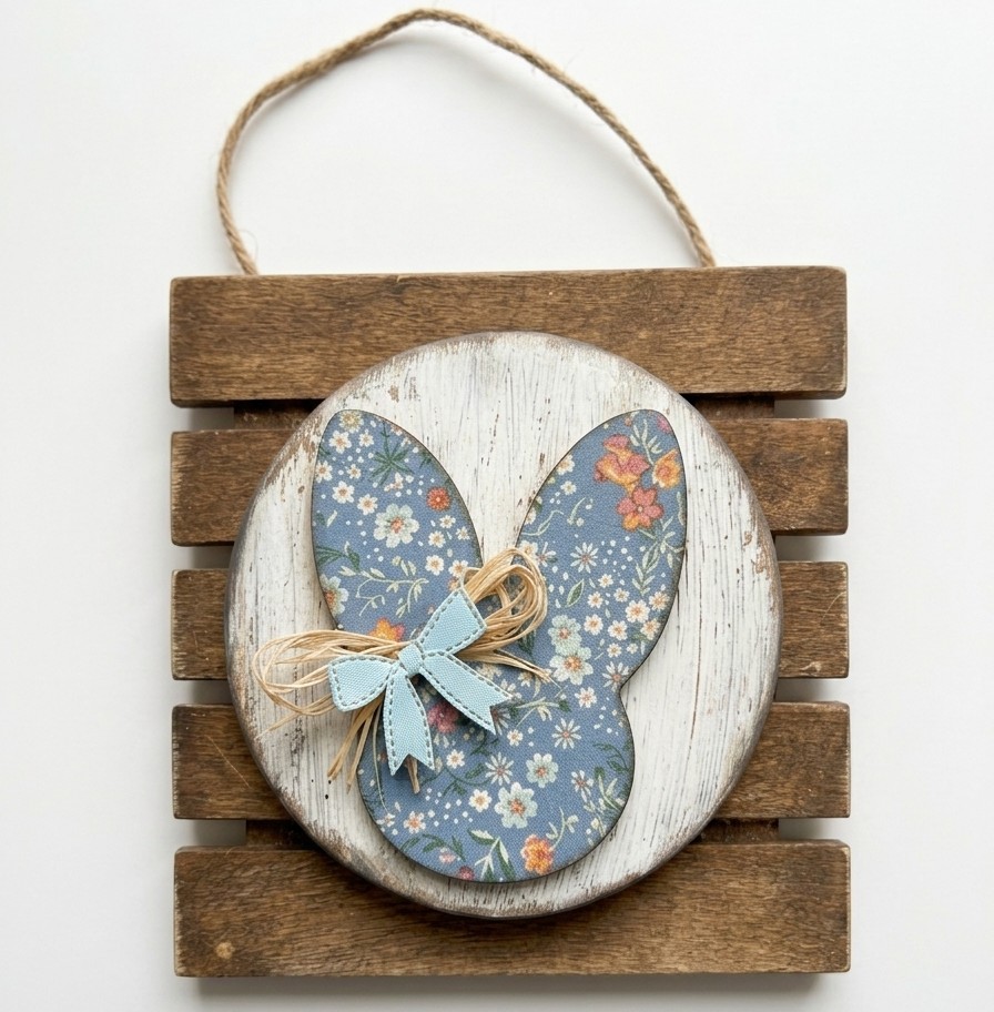 Cottage Bloom Bunny Plaque